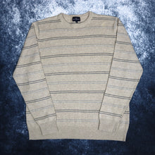 Load image into Gallery viewer, Vintage Oatmeal &amp; Grey Striped Jumper
