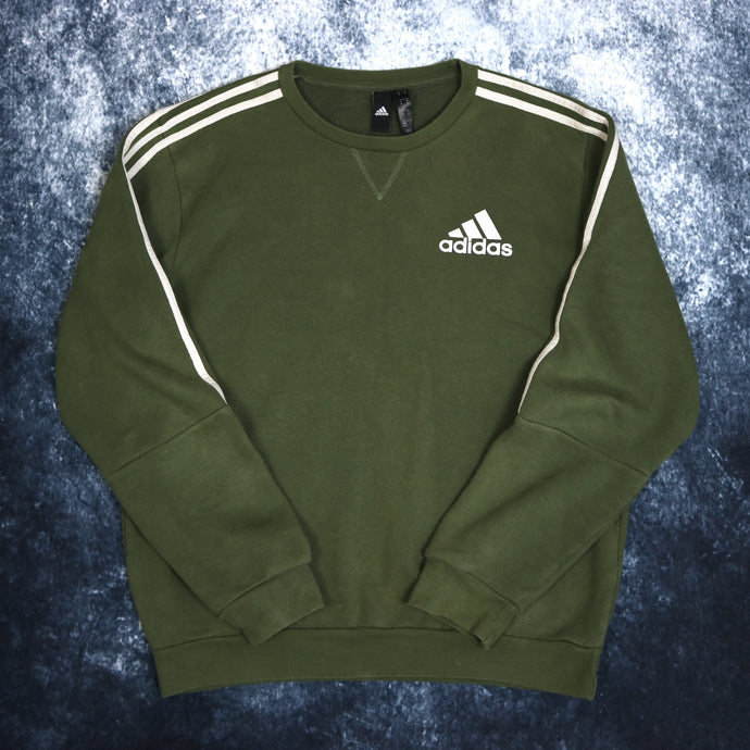 Vintage Olive Green Adidas Sweatshirt