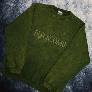 Vintage Olive Green Blackcomb Acid Wash Sweatshirt