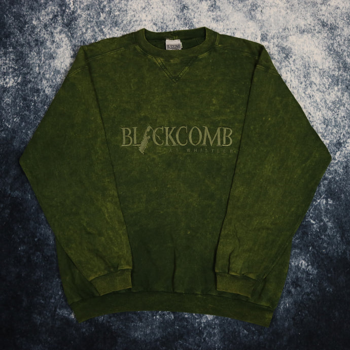 Vintage Olive Green Blackcomb Acid Wash Sweatshirt