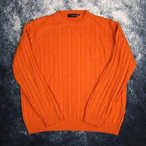 Vintage Orange Cable Knit Style Jumper
