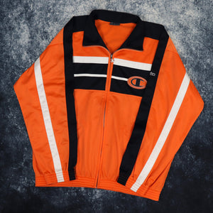 Vintage Orange, Navy & White Champion Track Jacket | Large