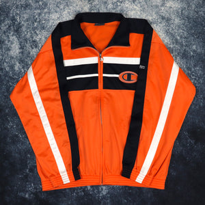 Vintage Orange, Navy & White Champion Track Jacket | Large