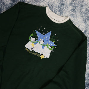 Vintage Green Polar Bear Sweatshirt