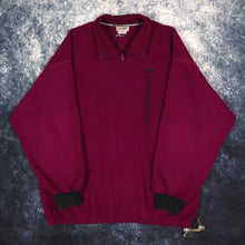Load image into Gallery viewer, Vintage 90&#39;s Purple Adidas Trefoil 1/4 Zip Fleece Sweatshirt | XXL

