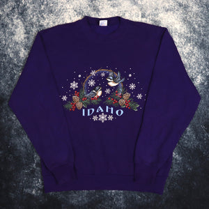 Vintage Purple Idaho USA Sweatshirt | Small