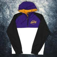 Load image into Gallery viewer, Vintage Purple, Black &amp; White LA Lakers 1/4 Zip Windbreaker Jacket | Large
