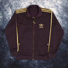 Load image into Gallery viewer, Vintage Purple &amp; Gold Adidas Trefoil Track Jacket | Medium
