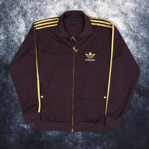 Vintage Purple & Gold Adidas Trefoil Track Jacket | Medium