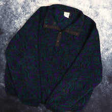 Load image into Gallery viewer, Vintage Purple &amp; Green Abstract Fleece Sweatshirt | Large
