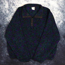 Load image into Gallery viewer, Vintage Purple &amp; Green Abstract Fleece Sweatshirt | Large
