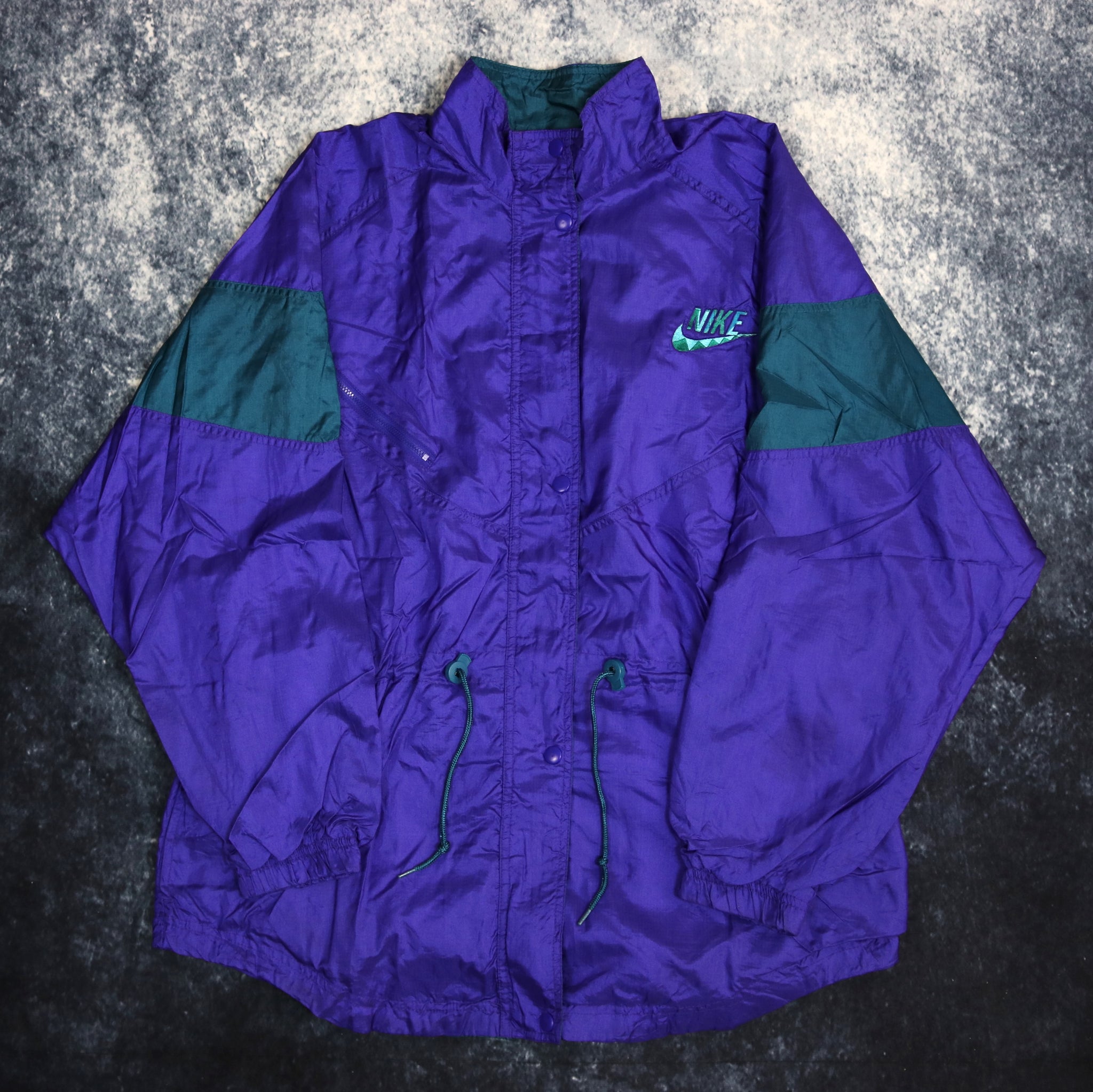 Purple and shop green nike windbreaker