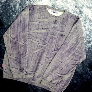 Vintage Purple & Grey Tie Dye Sweatshirt | Small