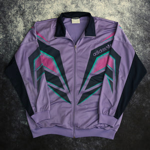 Vintage Purple & Navy Adidas Trefoil Track Jacket