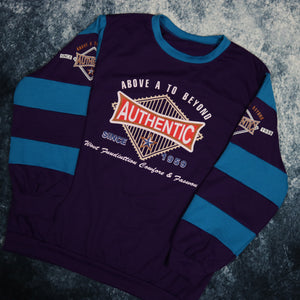 Vintage Purple & Teal Authentic Sweatshirt