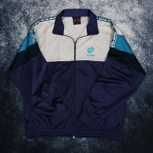 Vintage Purple, White, Navy & Teal Lotto Track Jacket