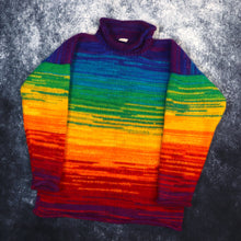 Load image into Gallery viewer, Vintage Rainbow High Neck Knit Jumper | Medium
