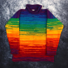 Load image into Gallery viewer, Vintage Rainbow High Neck Knit Jumper | Medium
