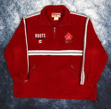 Load image into Gallery viewer, Vintage Red Canada Olympics 1/4 Zip Fleece Sweatshirt | XL
