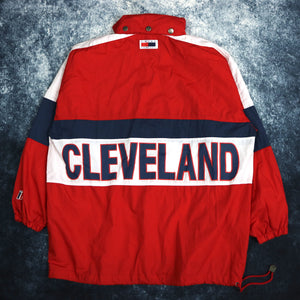 Vintage 90's Red Cleveland Indians 1/4 Zip Windbreaker Jacket | 4XL