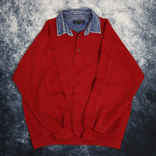 Load image into Gallery viewer, Vintage Red Collared Sweatshirt
