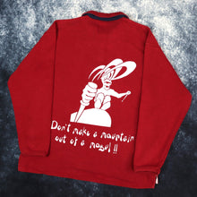 Load image into Gallery viewer, Vintage Red FatFace Mountain Climbing Collared Sweatshirt | Medium
