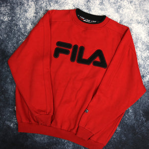 Vintage Red Fila Spell Out Sweatshirt