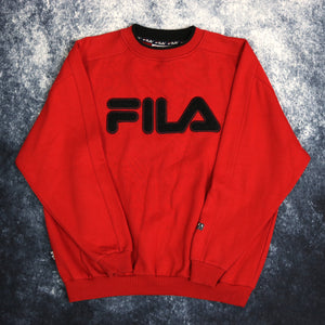 Vintage Red Fila Spell Out Sweatshirt