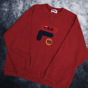 Vintage Red Fila Italia Sweatshirt | XXL