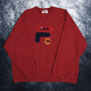 Vintage Red Fila Italia Sweatshirt | XXL