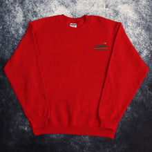 Load image into Gallery viewer, Vintage Red Gilmer County Bank Apple Embroidered Sweatshirt | Small
