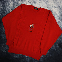 Load image into Gallery viewer, Vintage 90&#39;s Red Jaeger Golf Jumper | Small
