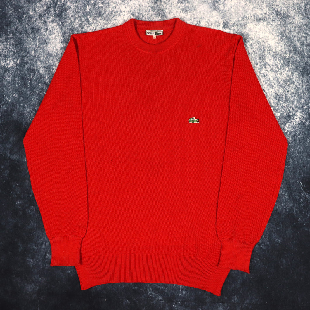 Vintage Red Lacoste Chemise Jumper | Medium