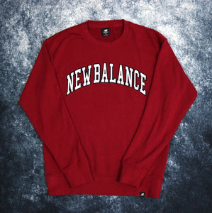 Vintage Red New Balance Spell Out Sweatshirt | Small