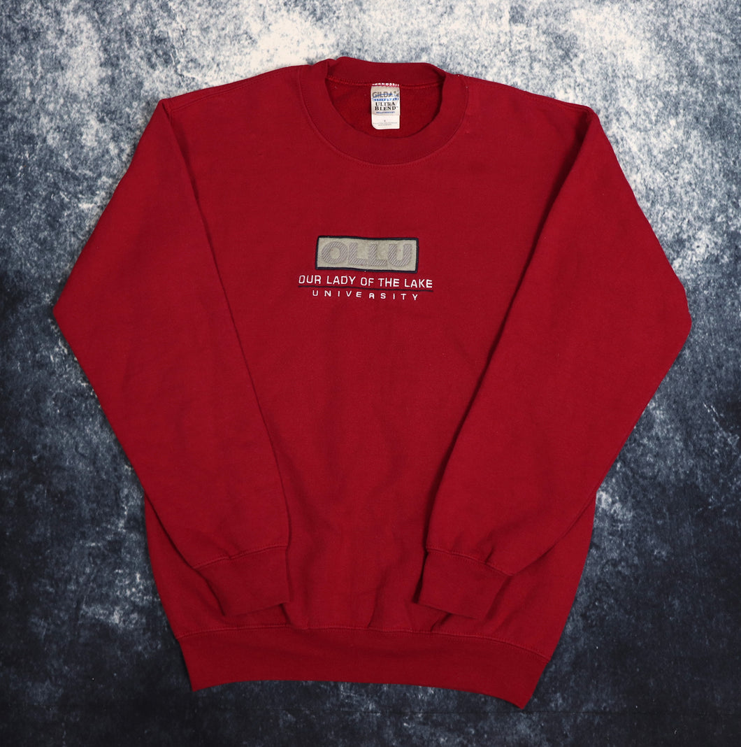 Vintage Red Our Lady Of The Lake University Sweatshirt | Small