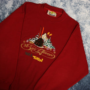 Vintage Red Ski Sweatshirt