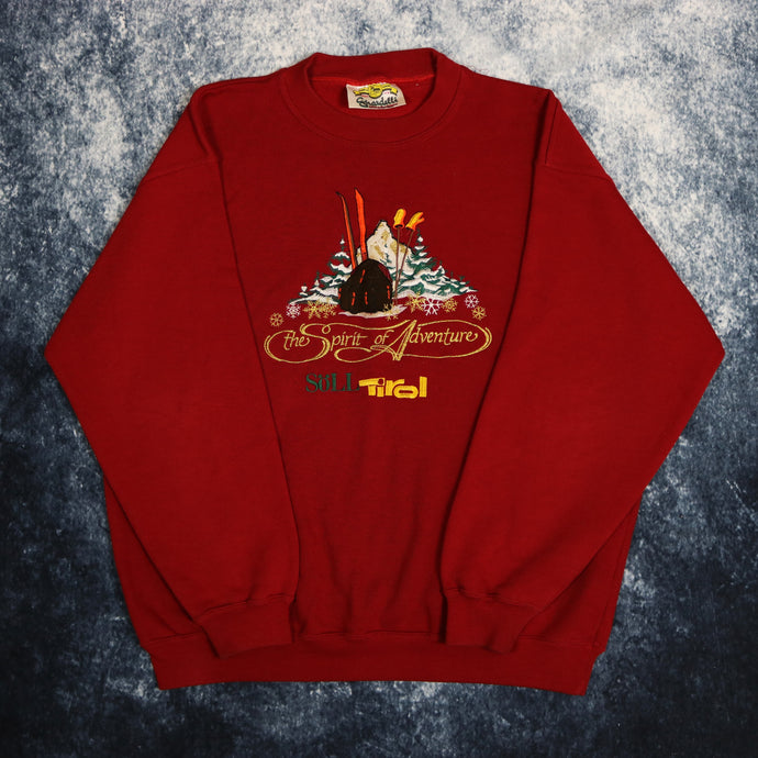 Vintage Red Ski Sweatshirt
