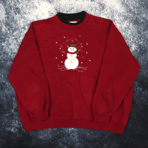 Vintage Red Snowman Sweatshirt | Size 8