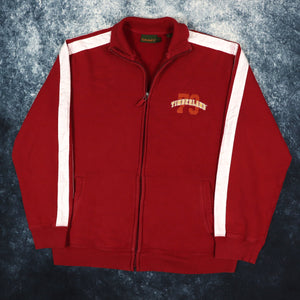 Vintage Red & White Timberland Zip Up Sweatshirt | XL