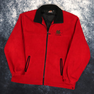 Vintage Red & Black Canada Maple Leaf Fleece Jacket | Medium