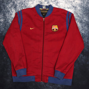 Vintage Red & Blue Barcelona FC Nike Bomber Jacket | 4XL