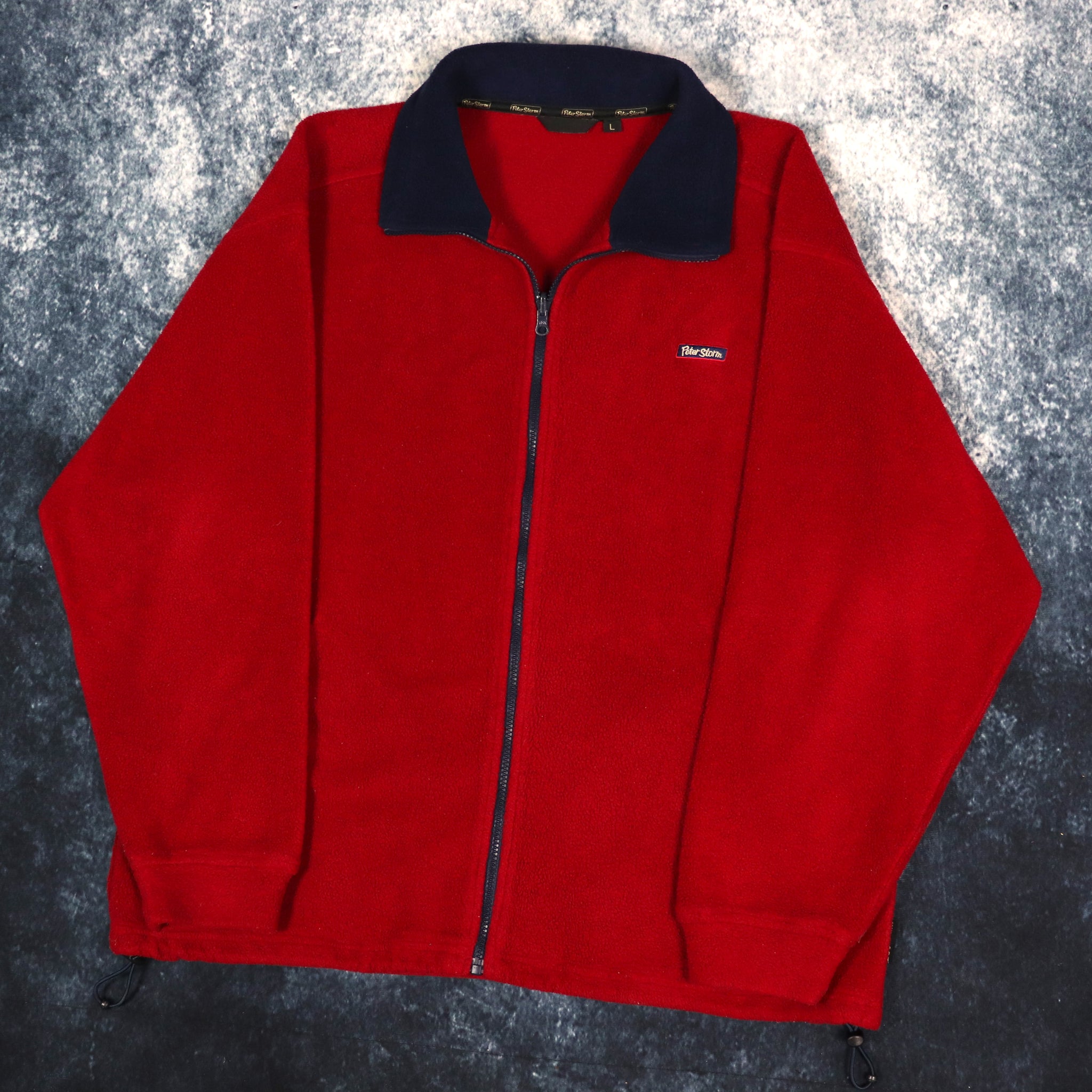 Vintage Red Navy Peter Storm Fleece Jacket XL ragkid