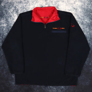 Vintage 90s Red & Navy Raging Bull Reversible 1/4 Zip Fleece Jacket | XXL