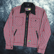 Load image into Gallery viewer, Vintage 90s Red, Navy &amp; White Checkered Work Jacket | Large
