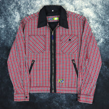 Load image into Gallery viewer, Vintage 90s Red, Navy &amp; White Checkered Work Jacket | Large
