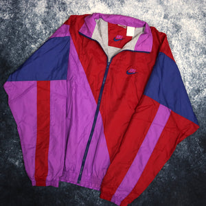 Vintage Red, Purple & Navy Nike Windbreaker Jacket