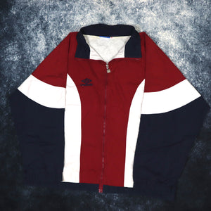 Vintage Red, White & Navy Umbro Windbreaker Jacket | 3XL