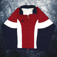 Load image into Gallery viewer, Vintage Red, White &amp; Navy Umbro Windbreaker Jacket | 3XL
