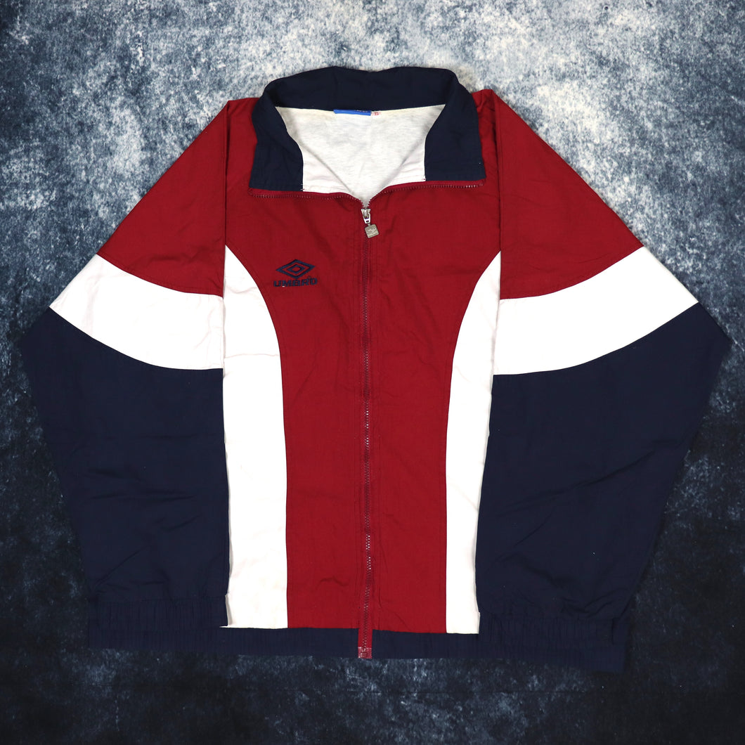 Vintage Red, White & Navy Umbro Windbreaker Jacket | 3XL