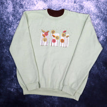 Load image into Gallery viewer, Vintage Sage Green Flower Sweatshirt | Small
